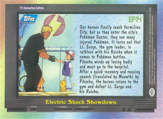 Electric Shock Showdown - EP14 - Topps - Series 2 - back