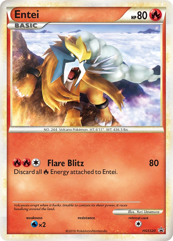 Entei - HGSS20 - HeartGold & SoulSilver Promos