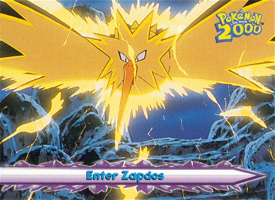 Enter Zapdos - 33 - Topps - Pokemon the Movie 2000 - front