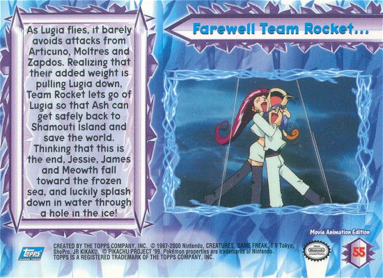 Farewell Team Rocket... - 55 - Topps - Pokemon the Movie 2000 - back