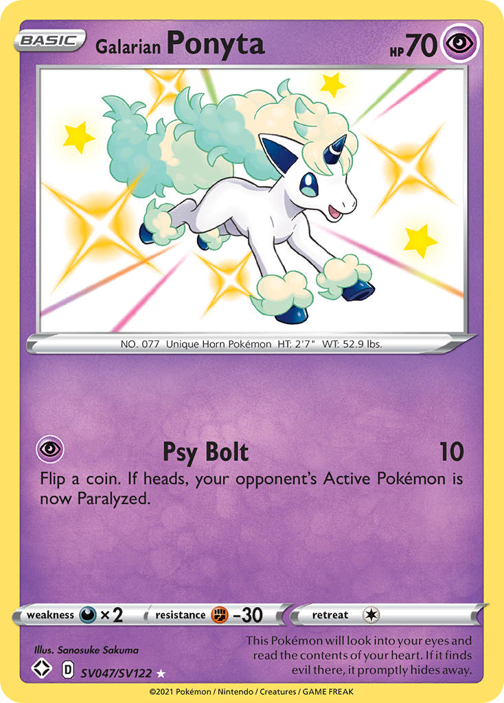 Galarian Ponyta - SV047 - Shining Fates