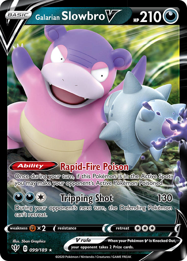 Galarian Slowbro V - 99 - Darkness Ablaze