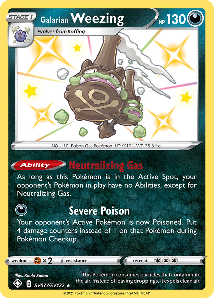 Galarian Weezing - SV077 - Shining Fates