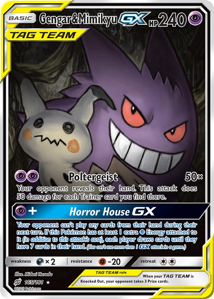 Card Pikachu & Zekrom-GX 162/181 da coleção Team Up