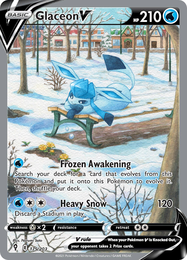 Glaceon V - 175 - Evolving Skies