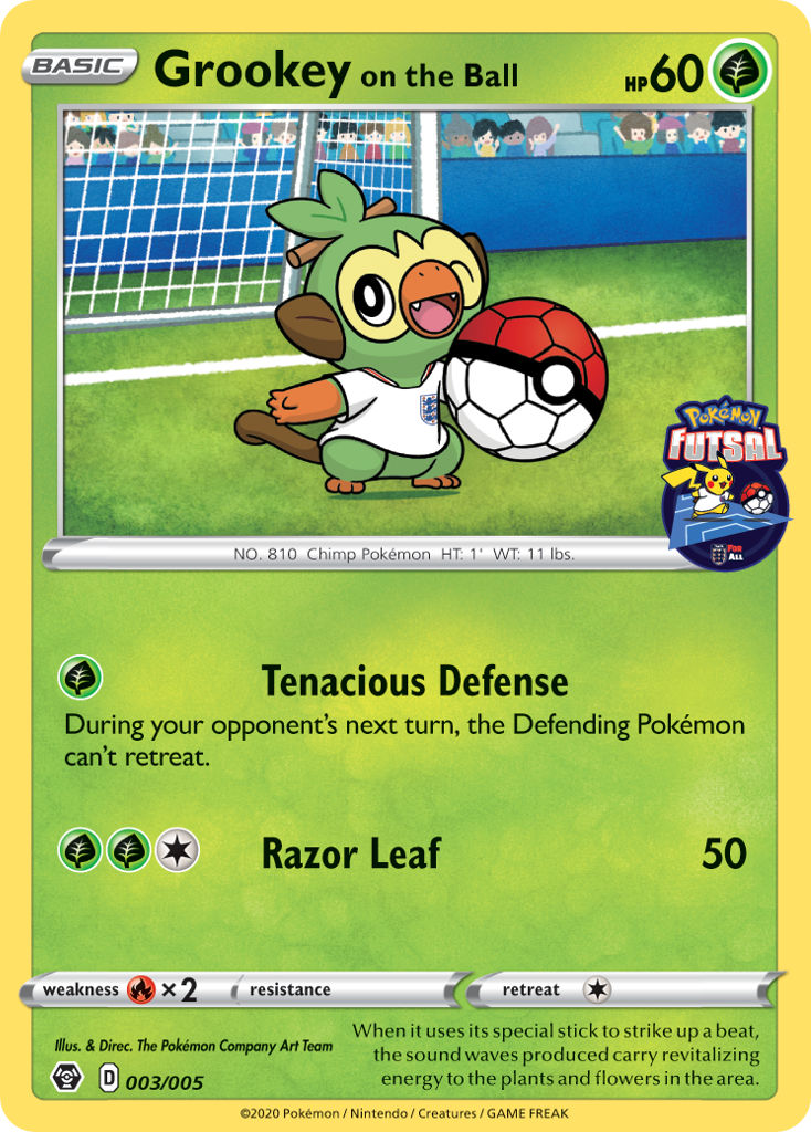 Grookey on the Ball - 3 - Pokemon Futsal Promos 2020