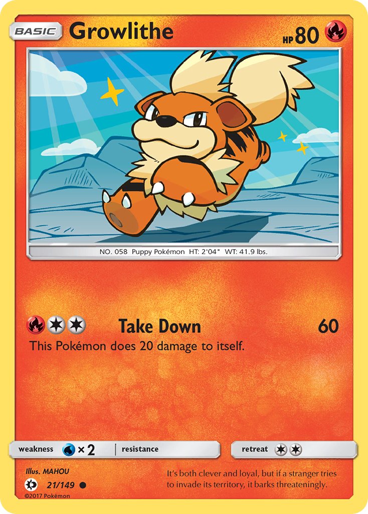 Growlithe - 21 - Sun & Moon