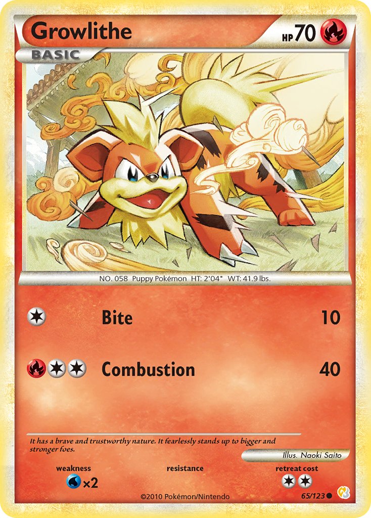 Growlithe - 65 - HeartGold & SoulSilver