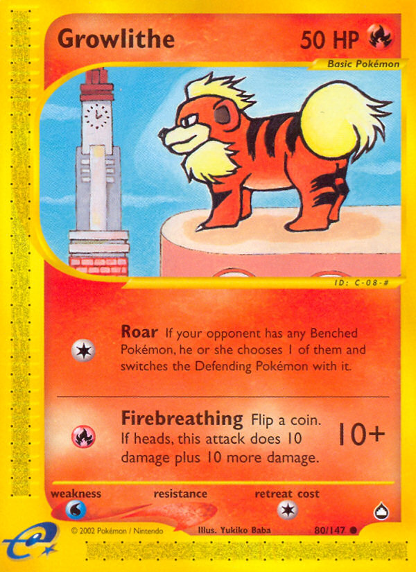 Growlithe - 80/147 - Aquapolis