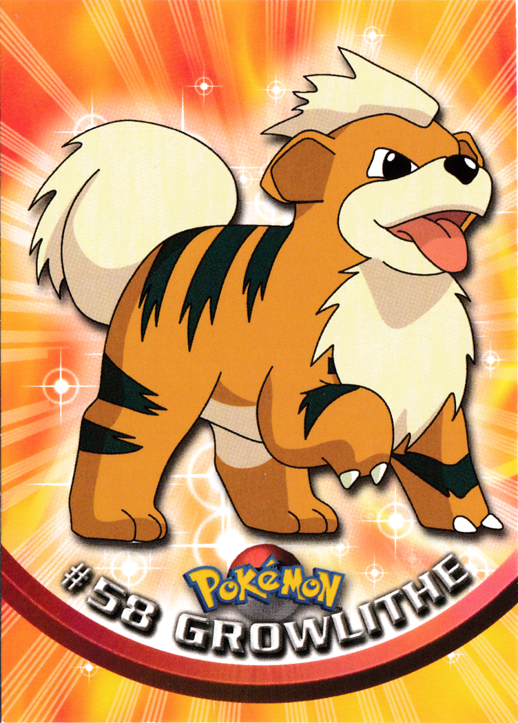 Growlithe - 58 - Topps - Series 1 - front