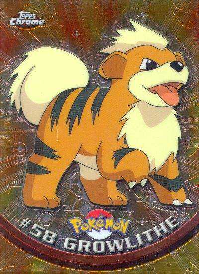Growlithe - 58 - Topps - Chrome series 1 - front