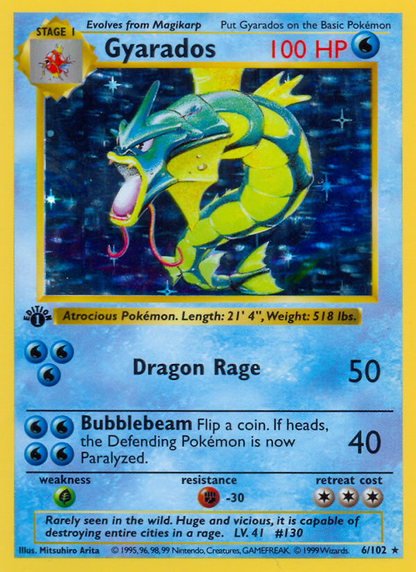 Gyarados Base set First Edition