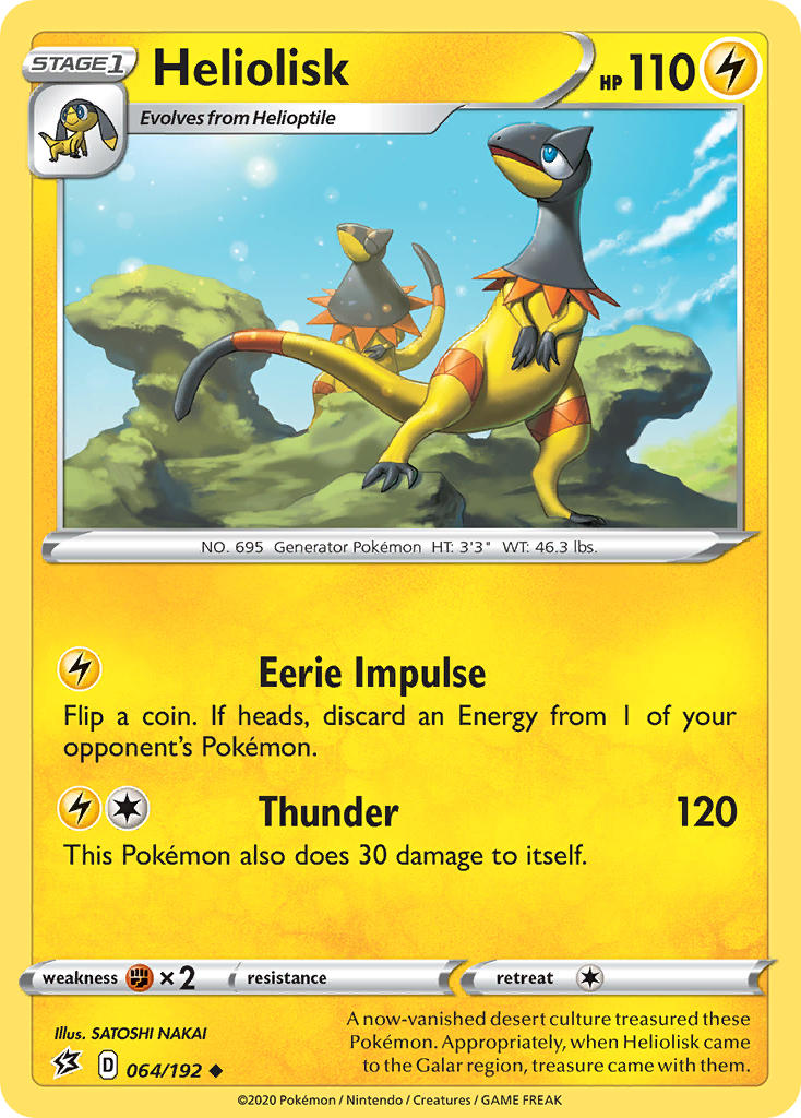 Heliolisk - Pokémon Elétrico Raro 37/106 - Pokemon Card Game