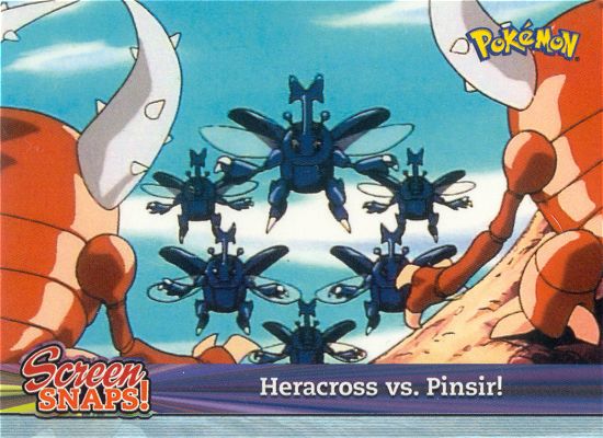 Heracross vs. Pinsir! - snap06 - Topps - Johto series - front