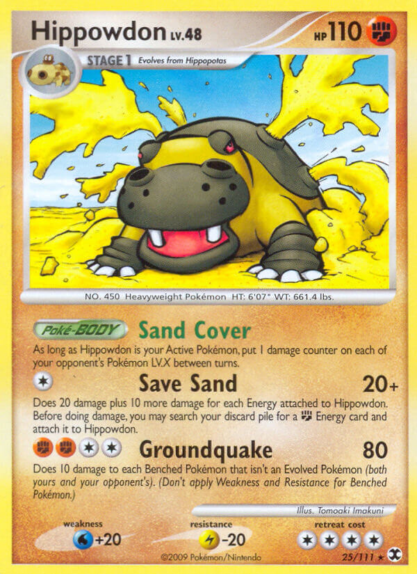 Pokemon Card - Diamond & Pearl 29/130 - HIPPOWDON (rare)