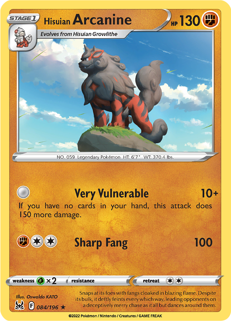 Hisuian Arcanine - 84 - Lost Origin