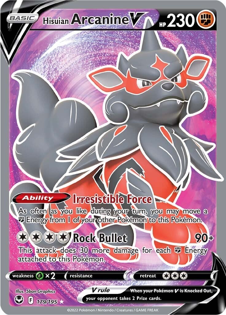 Hisuian Arcanine V (Full Art) - 179 - Silver Tempest