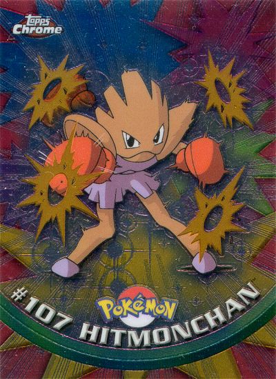 Hitmonchan - 107 - Topps - Chrome series 2 - front