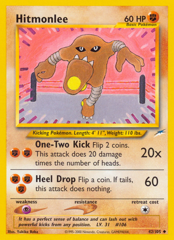 Pokemon 106 • Hitmonlee • Pokedex •