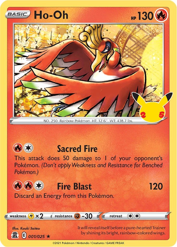 Card Ho-Oh 10/132 da coleção Secret Wonders