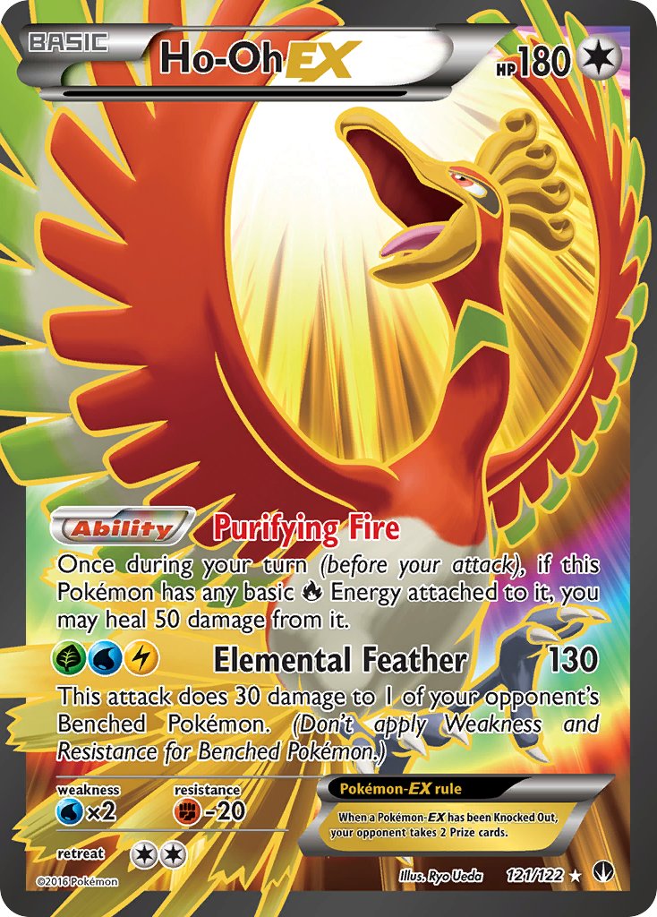 Pokemon EX Unseen Forces Ultra Rare Card - Ho-Oh ex 104/115