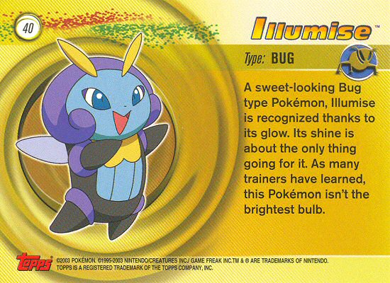 Illumise - 40 - Topps - Pokemon Advanced - back