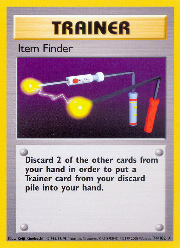 Check the actual price of your Item Finder 74/102 Pokemon card