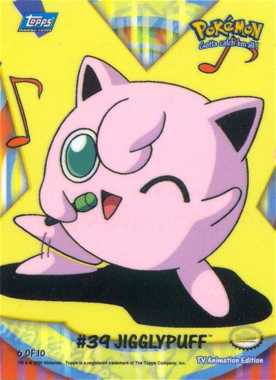 Jigglypuff - 6 of 10 - Topps - Series 2 - front