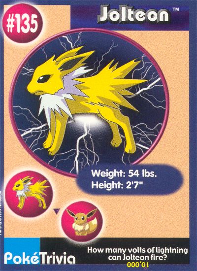 Jolteon - 135 - Burger King  - front