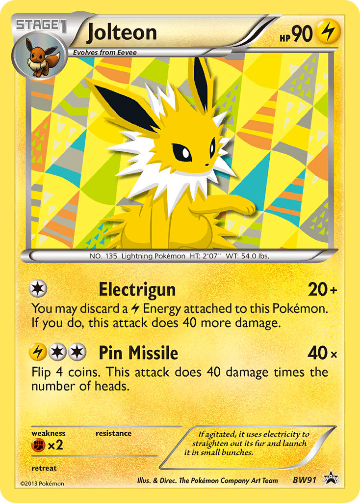 Jolteon - BW91 - Black & White Promos