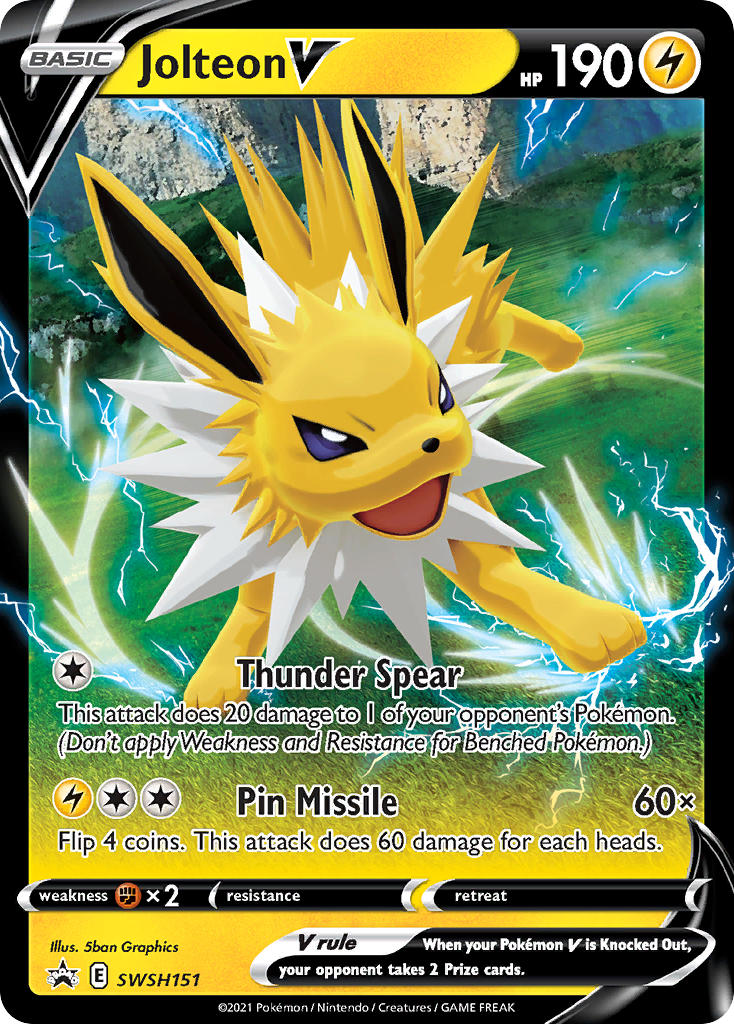 Jolteon V - SWSH151 - Sword & Shield Promos