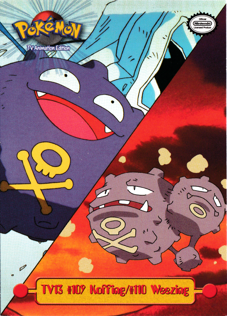 Koffing / Weezing - TV13 - Topps - Series 1 - front