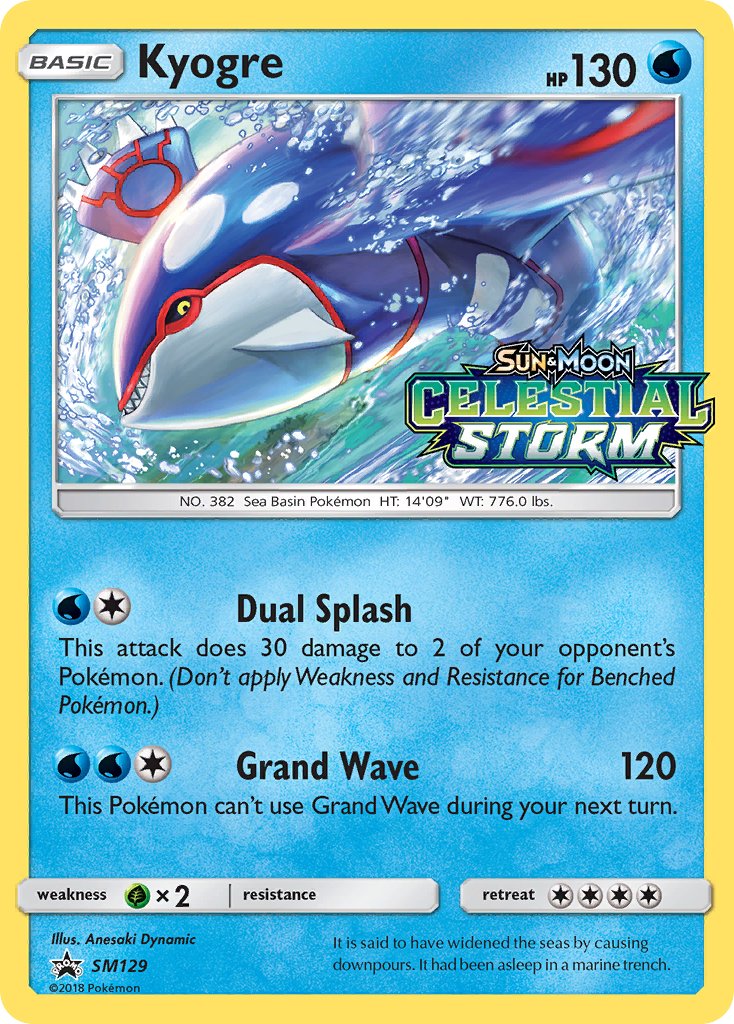 Kyogre - SM129 - Sun & Moon Promos