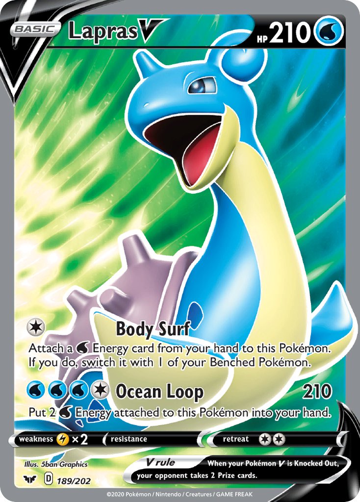 Lapras V - 189 - Sword & Shield