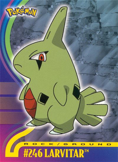 Larvitar - 246 - Topps - Johto League Champions - front