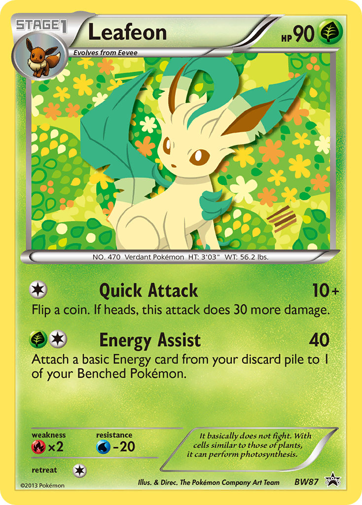 Leafeon - BW87 - Black & White Promos