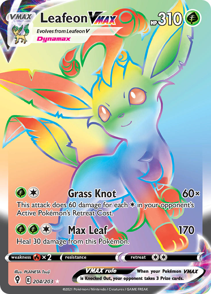 Leafeon VMAX - 204 - Evolving Skies