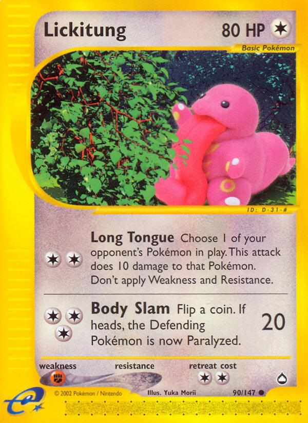 Lickitung - 90/147 - Aquapolis