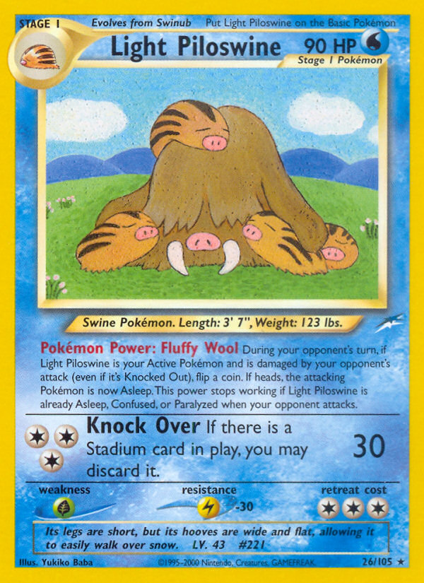 Light Piloswine - Neo Destiny - Unlimited