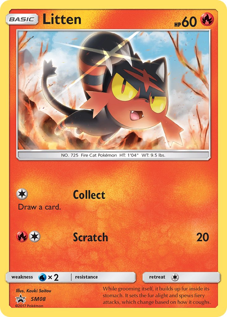 Litten - SM08 - Sun & Moon Promos