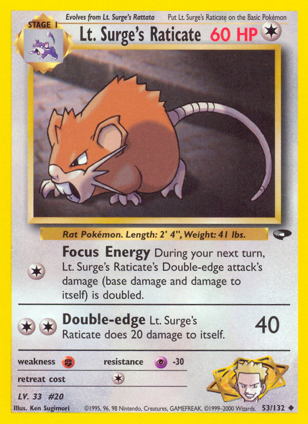 Lt. Surge’s Raticate Gym Challenge Unlimited