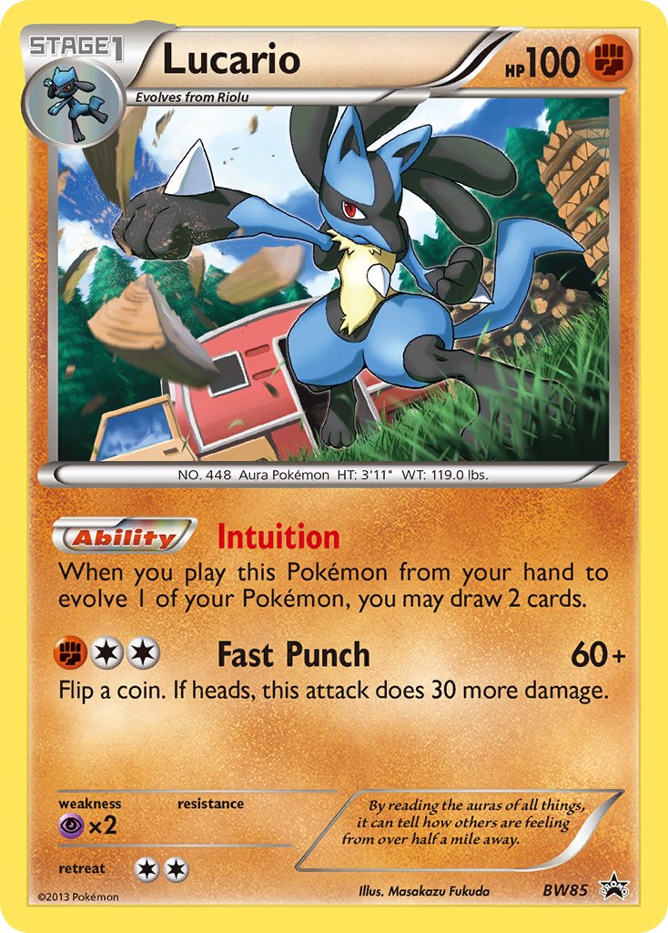 Lucario - BW85 - Black & White Promos