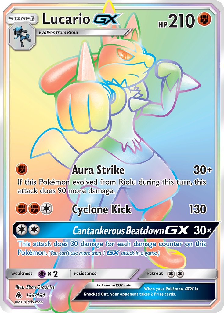 Lucario-GX - 135 - Forbidden Light