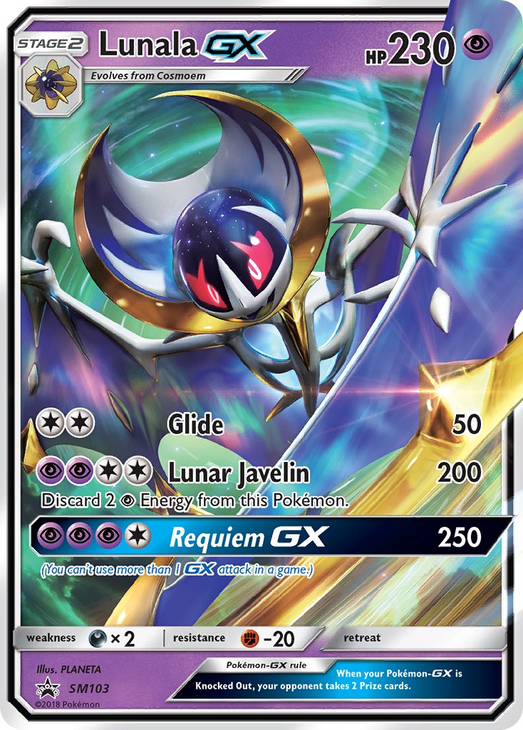 Check the actual price of your Lunala-GX SM103 Pokemon card