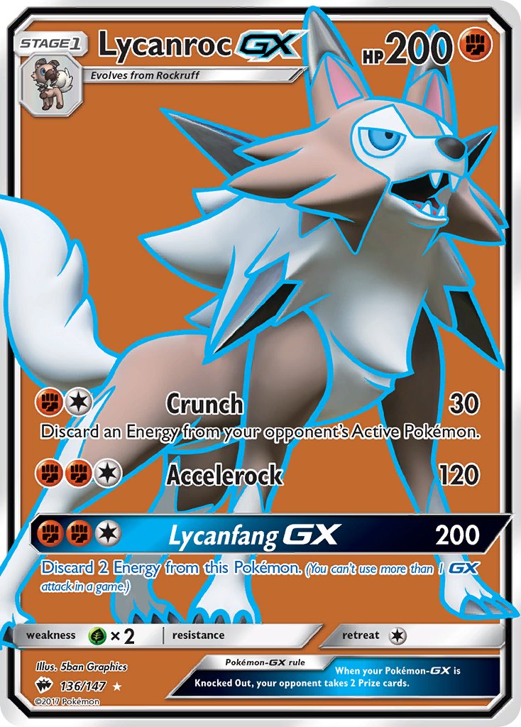 Lycanroc-GX - 136 - Burning Shadows