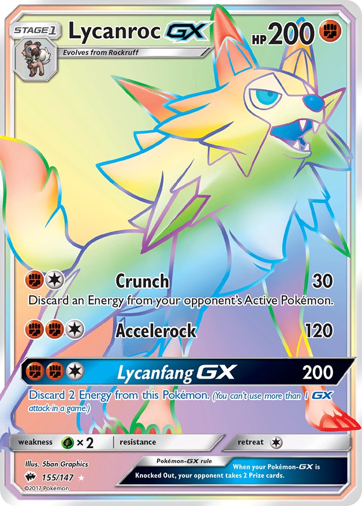 Lycanroc-GX - 155 - Burning Shadows