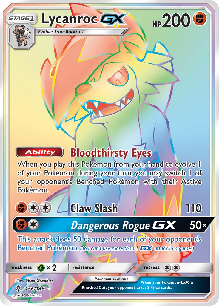 Lycanroc-GX - 156 - Guardians Rising