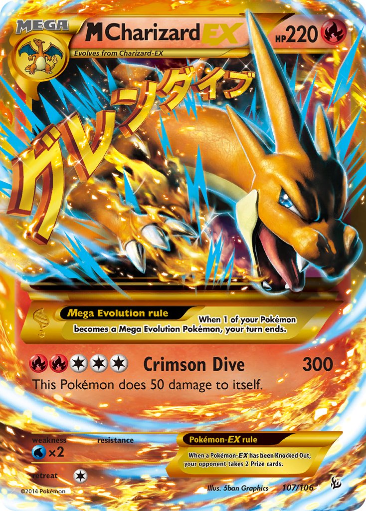 M Charizard-EX - 107 - Flashfire