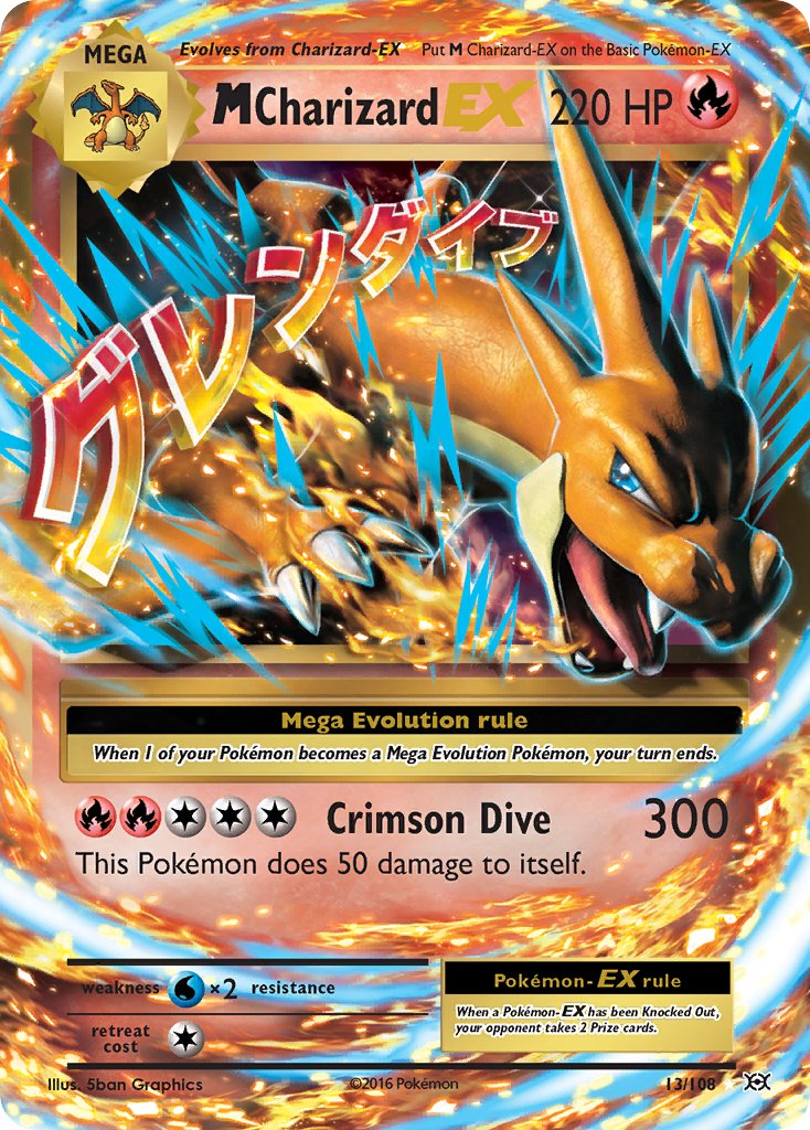 M Charizard-EX - 13 - Evolutions