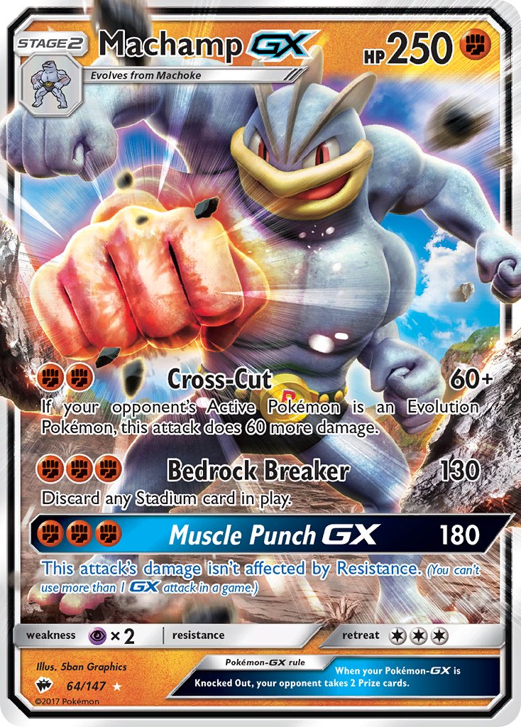 Machamp-GX - 64 - Burning Shadows